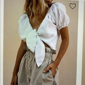 Posse White, Crop, Short Sleeve NEVER WORN